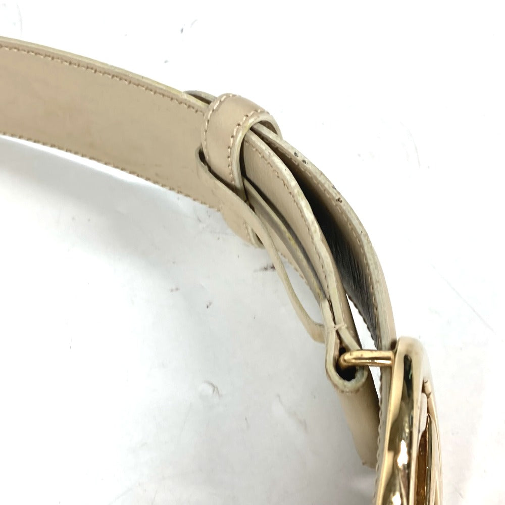 GUCCI belt 037・0394 leather beige GG logo 65