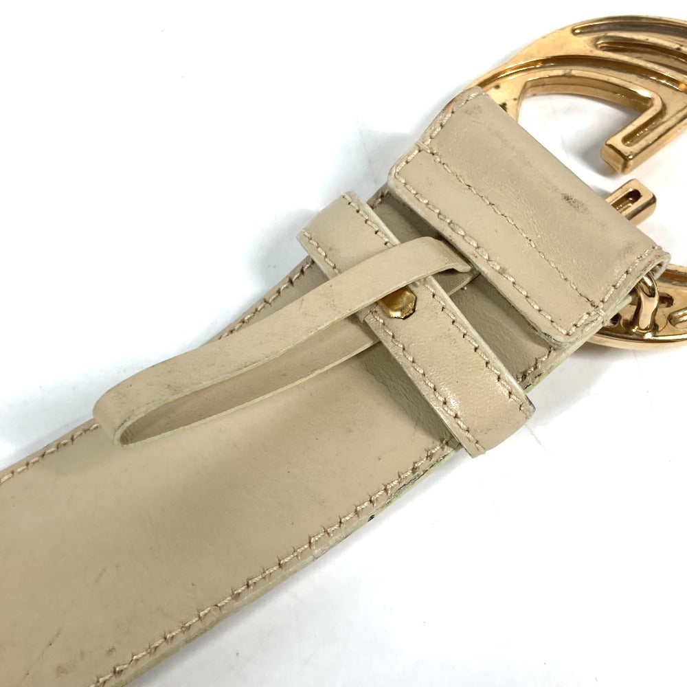 GUCCI belt 037・0394 leather beige GG logo 65