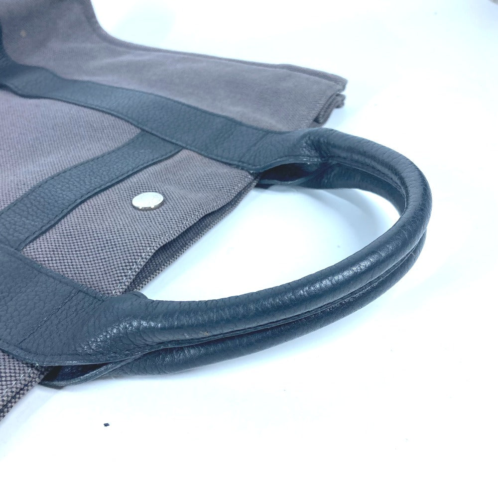 HERMES Handbag Canvas, Leather gray Sac Arne MM