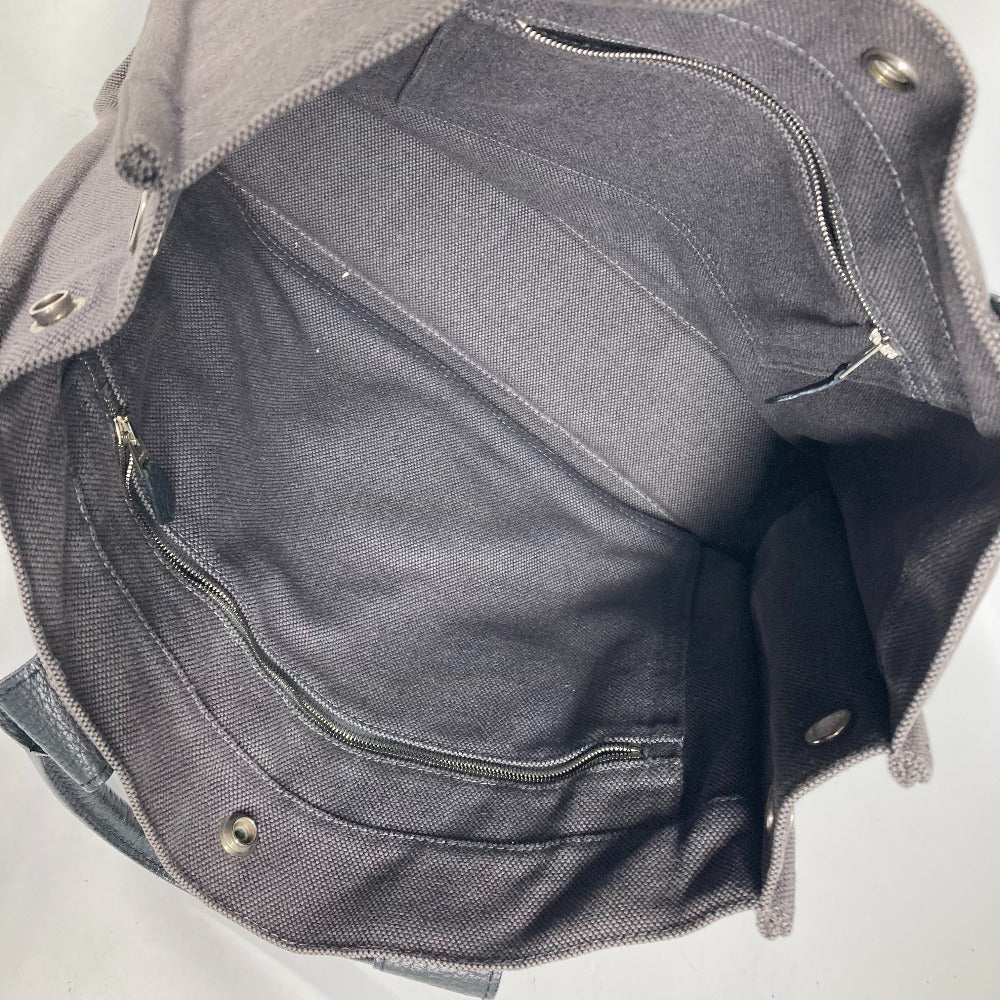 HERMES Handbag Canvas, Leather gray Sac Arne MM