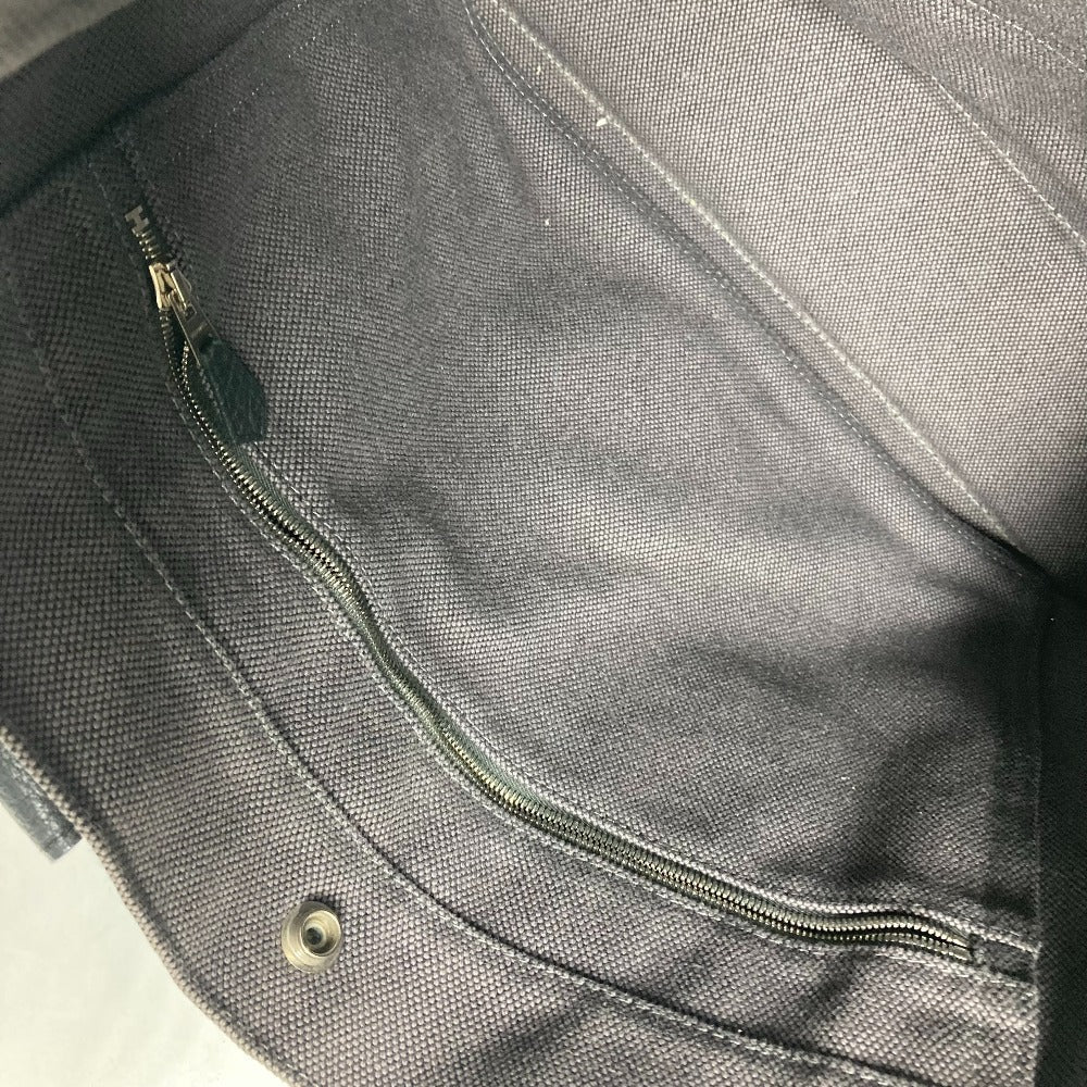 HERMES Handbag Canvas, Leather gray Sac Arne MM