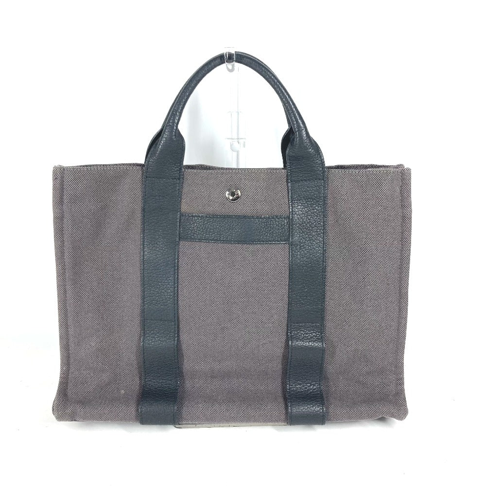 HERMES Handbag Canvas, Leather gray Sac Arne MM