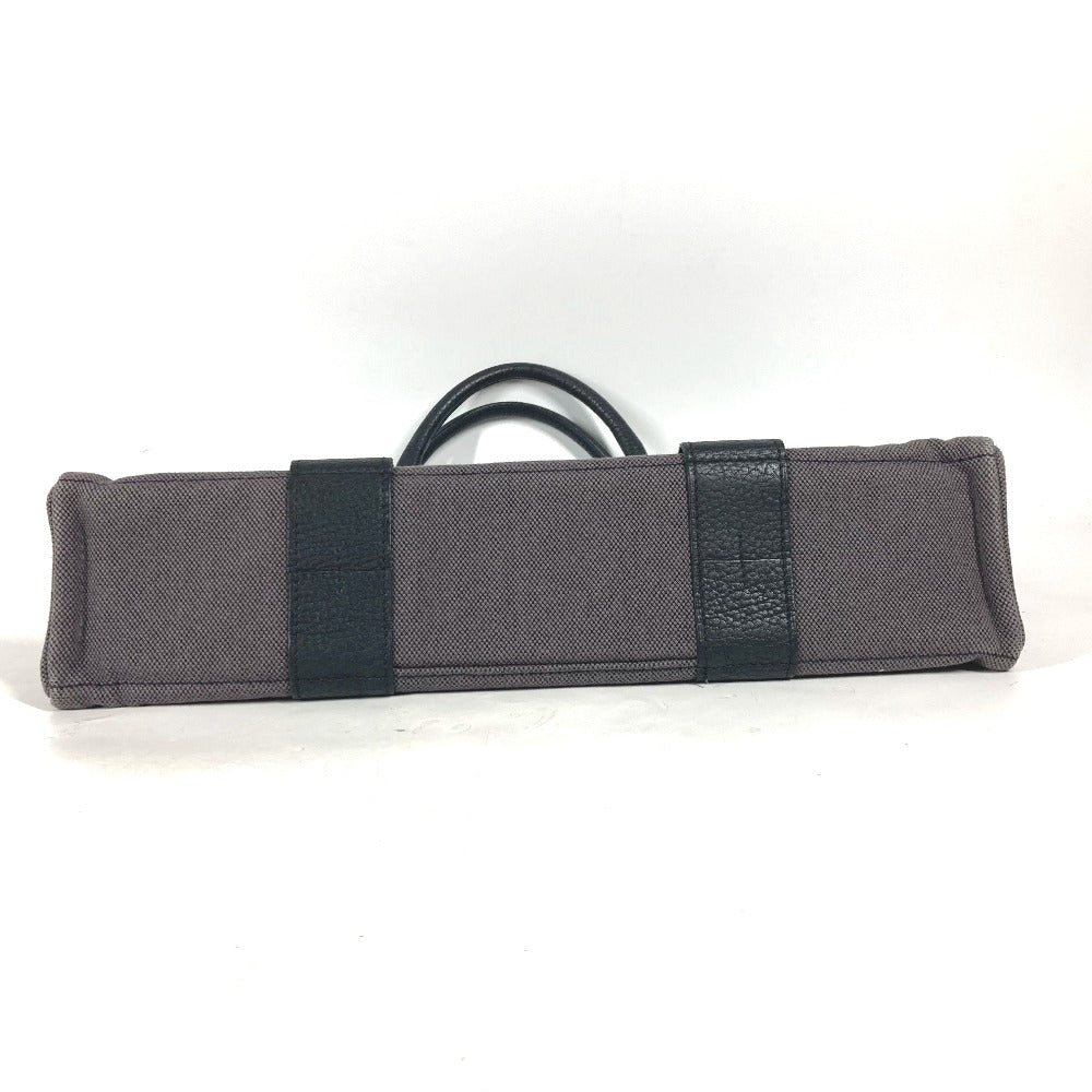 HERMES Handbag Canvas, Leather gray Sac Arne MM