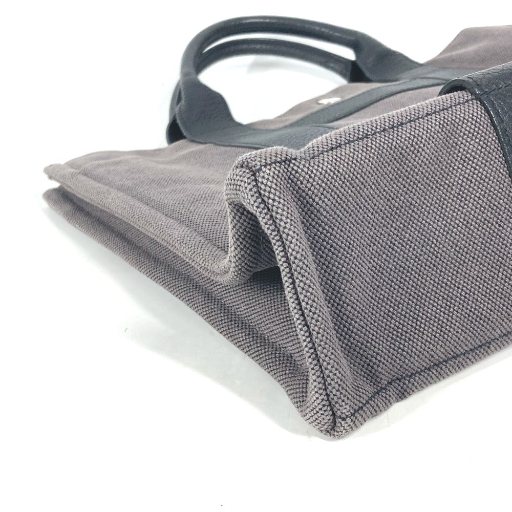 HERMES Handbag Canvas, Leather gray Sac Arne MM