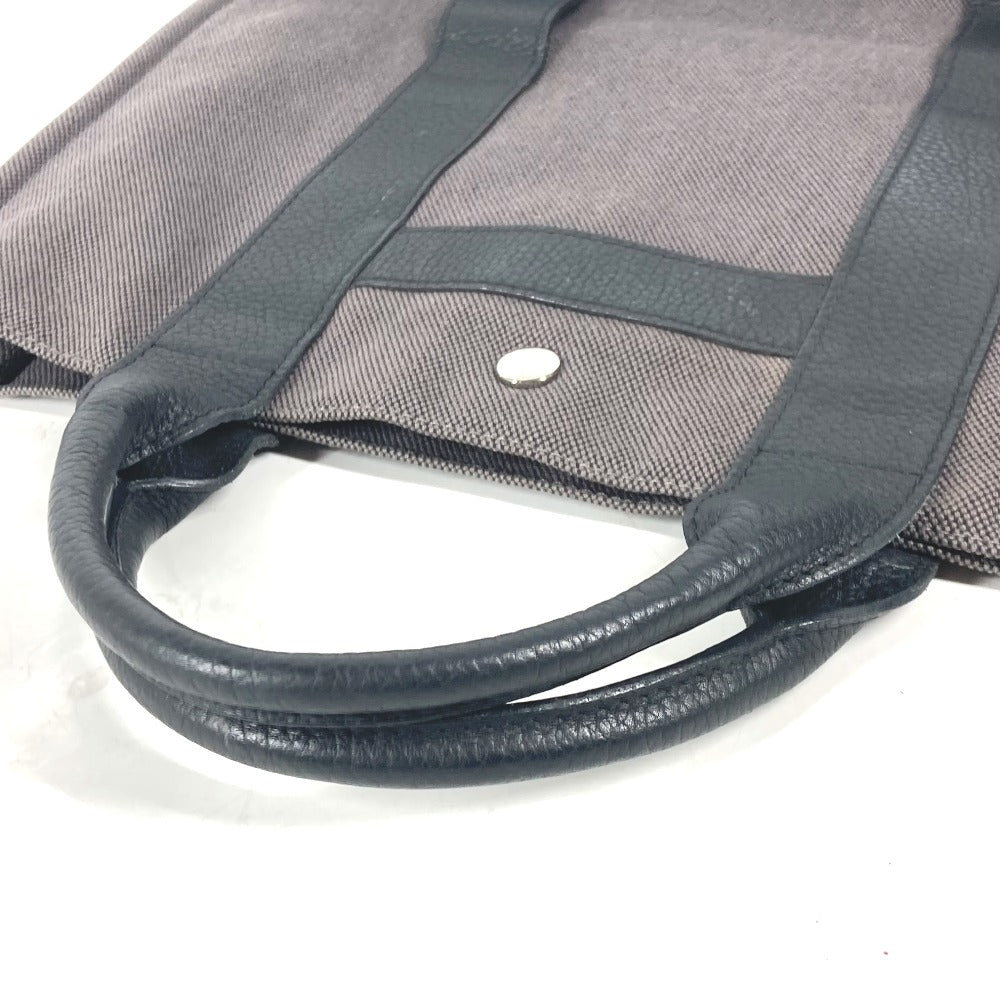 HERMES Handbag Canvas, Leather gray Sac Arne MM