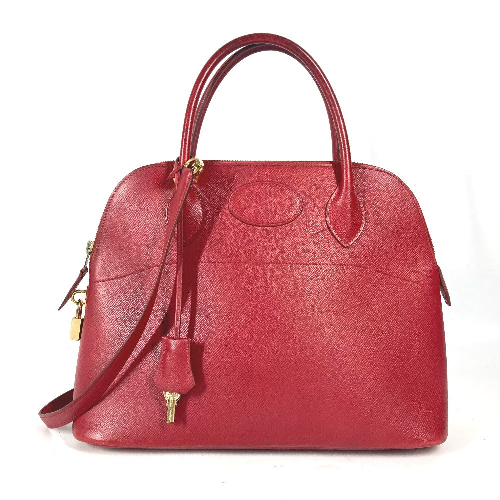 HERMES Handbag Courchevel Red 2WAY bag Shoulder Bag Bored 30 Women Used