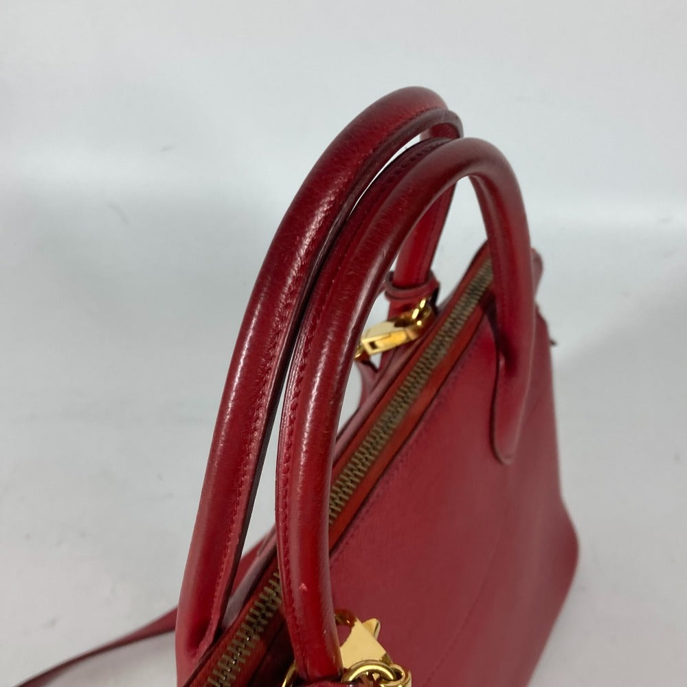 HERMES Handbag Courchevel Red 2WAY bag Shoulder Bag Bored 30 Women Used