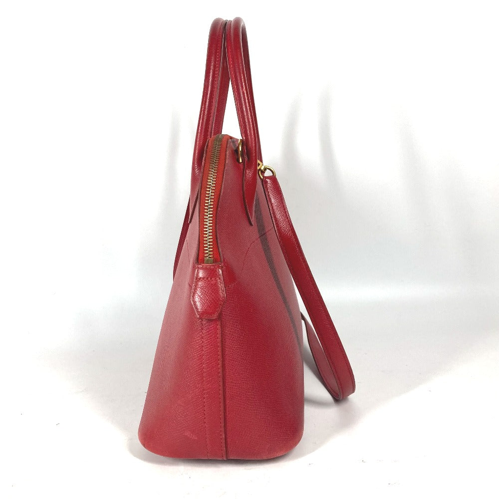 HERMES Handbag Courchevel Red 2WAY bag Shoulder Bag Bored 30 Women Used