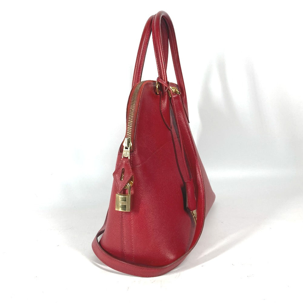 HERMES Handbag Courchevel Red 2WAY bag Shoulder Bag Bored 30 Women Used