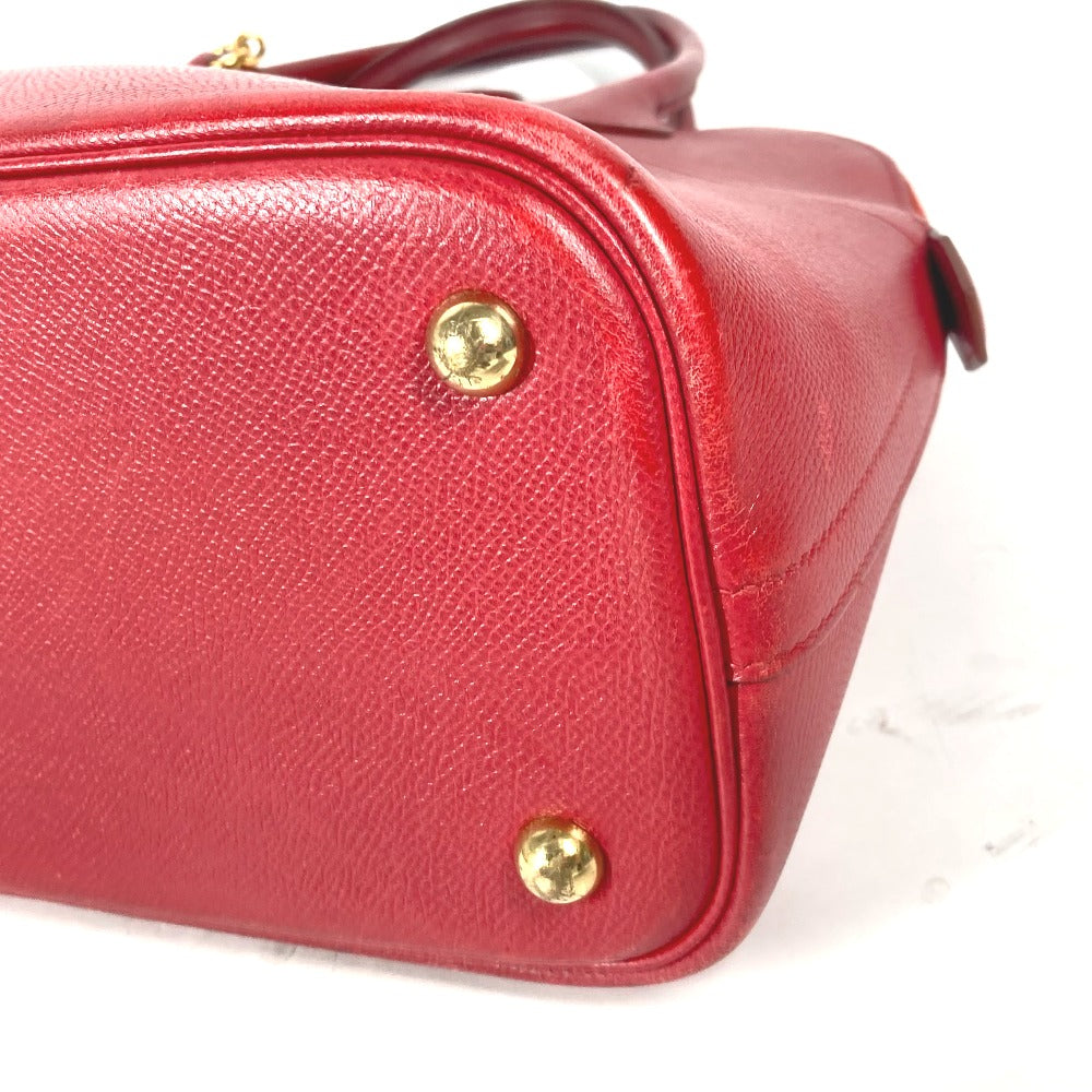 HERMES Handbag Courchevel Red 2WAY bag Shoulder Bag Bored 30 Women Used