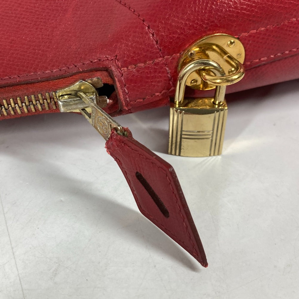 HERMES Handbag Courchevel Red 2WAY bag Shoulder Bag Bored 30 Women Used