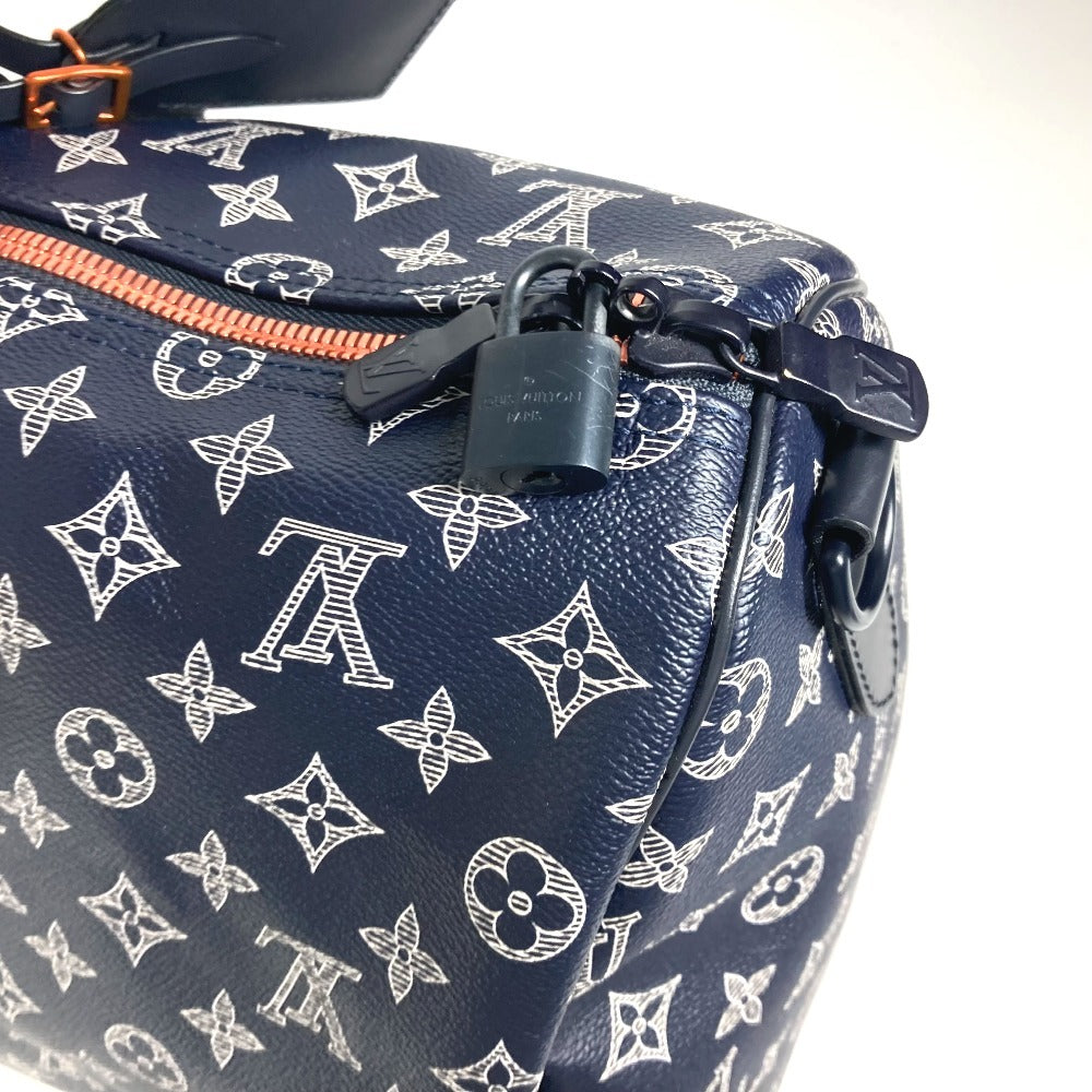 LOUIS VUITTON Boston Duffel bag M43684 Monogram canvas Navy Monogram ink upside down Keepall 50