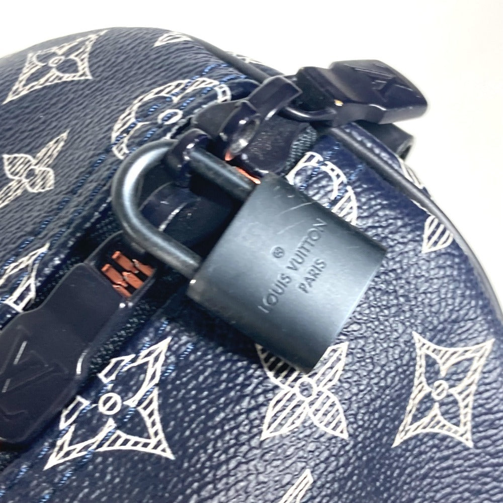 LOUIS VUITTON Boston Duffel bag M43684 Monogram canvas Navy Monogram ink upside down Keepall 50