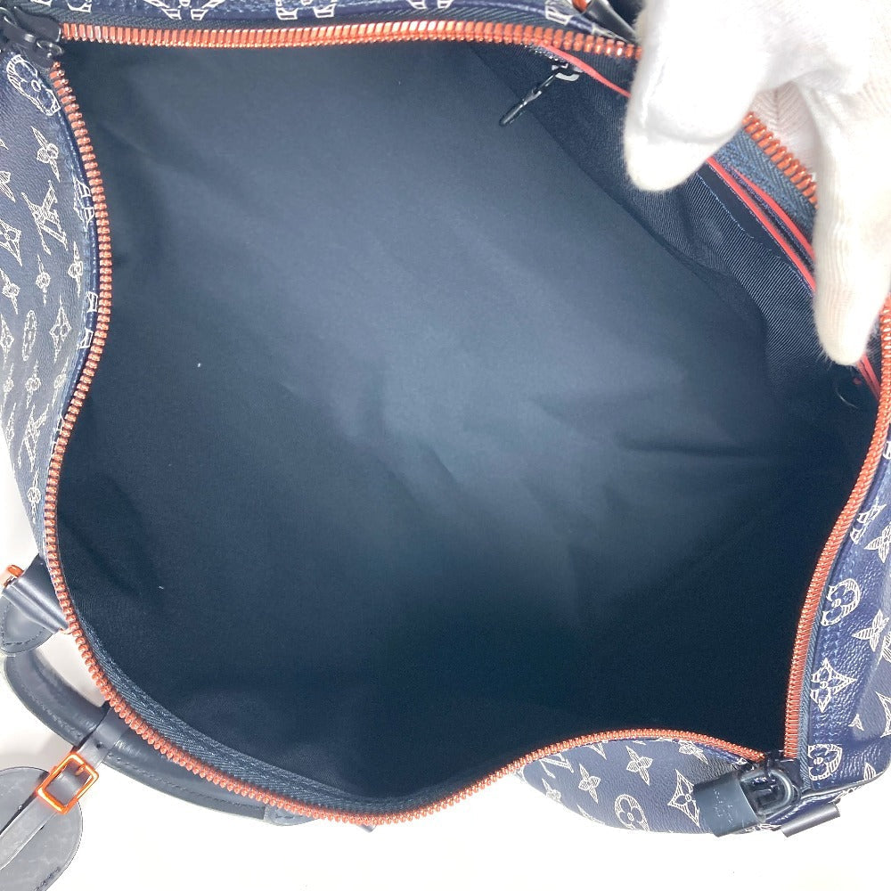 LOUIS VUITTON Boston Duffel bag M43684 Monogram canvas Navy Monogram ink upside down Keepall 50