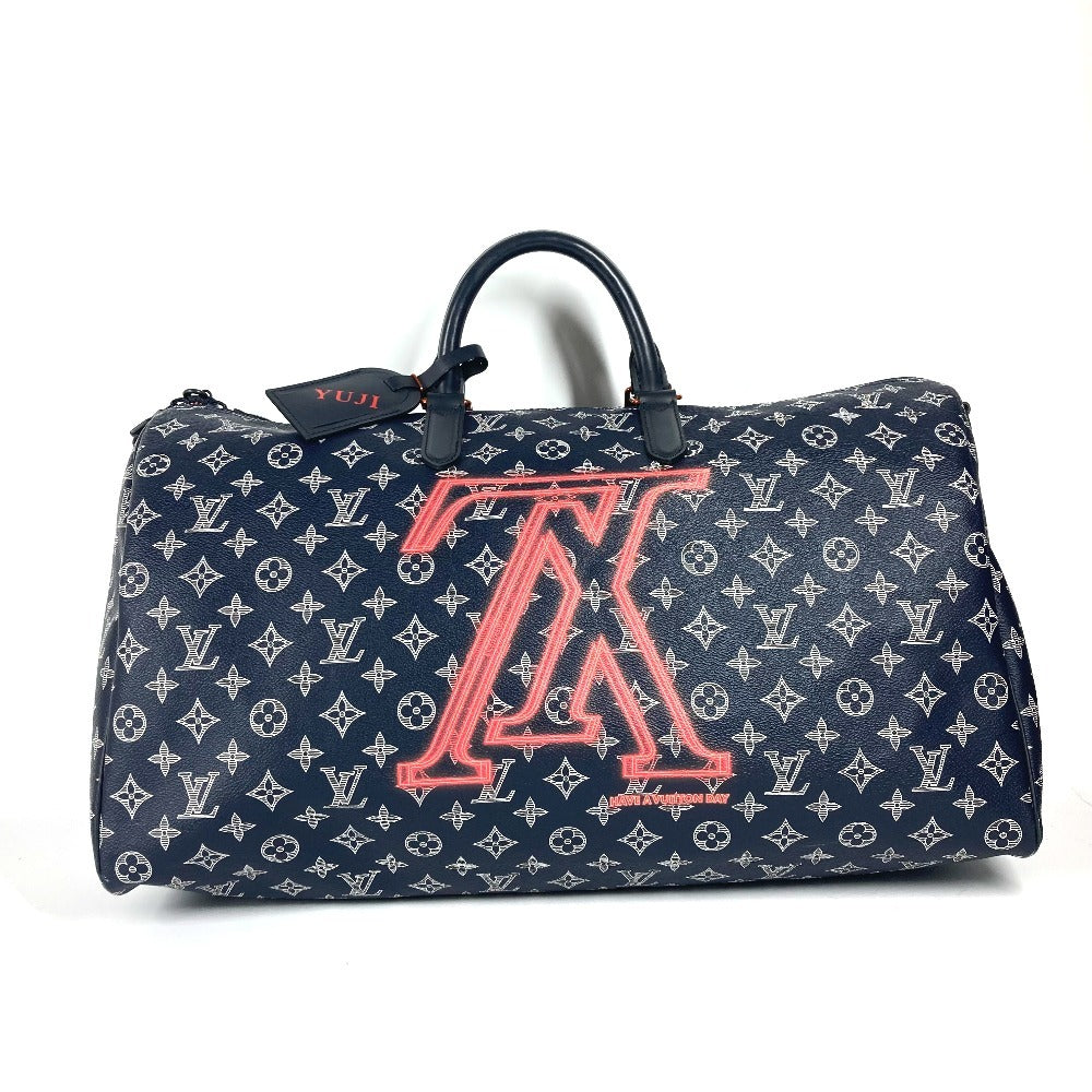 LOUIS VUITTON Boston Duffel bag M43684 Monogram canvas Navy Monogram ink upside down Keepall 50