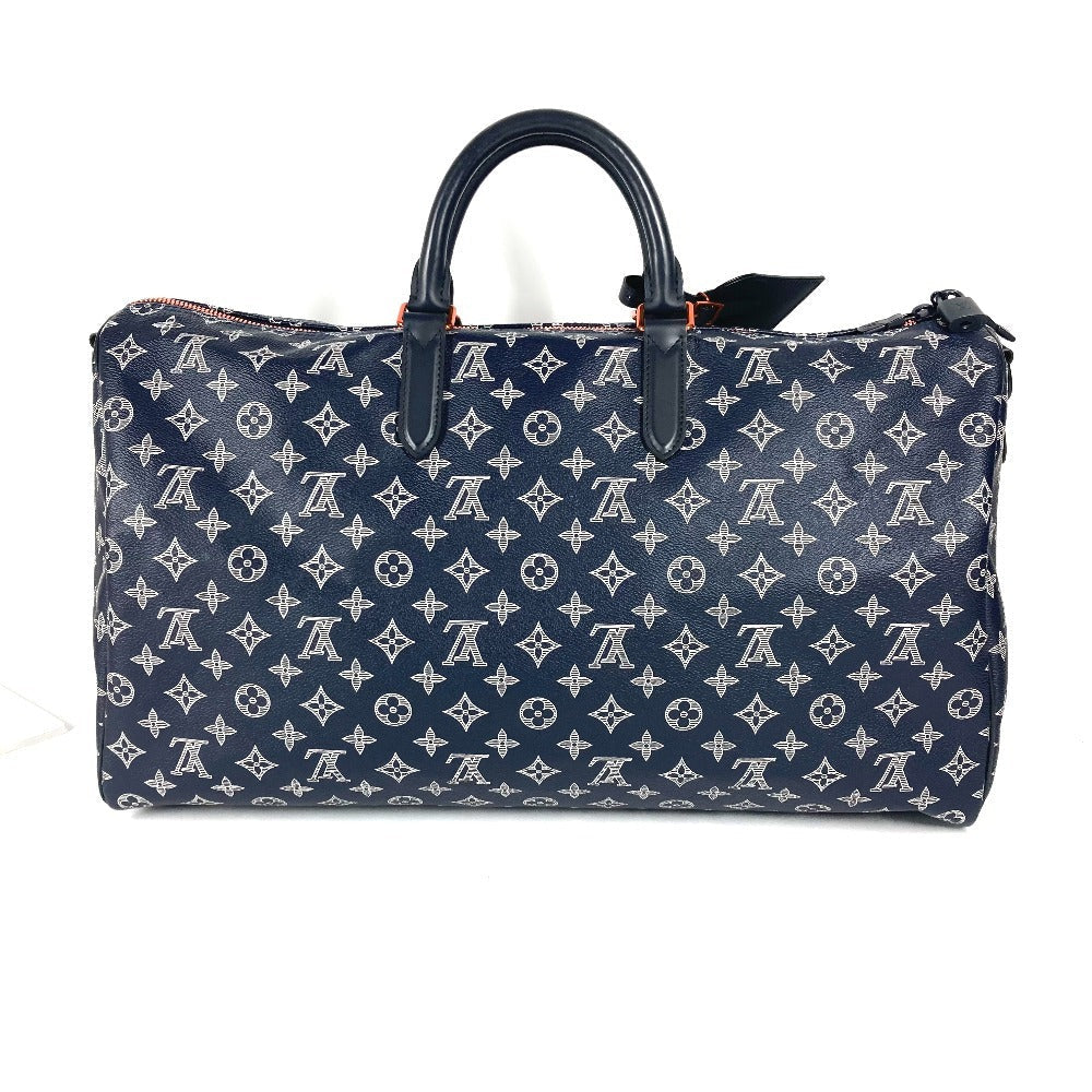 LOUIS VUITTON Boston Duffel bag M43684 Monogram canvas Navy Monogram ink upside down Keepall 50
