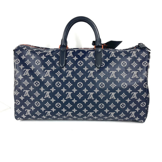 LOUIS VUITTON Boston Duffel bag M43684 Monogram canvas Navy Monogram ink upside down Keepall 50