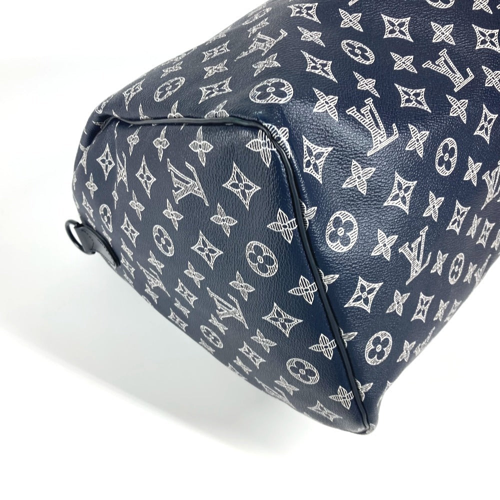 LOUIS VUITTON Boston Duffel bag M43684 Monogram canvas Navy Monogram ink upside down Keepall 50