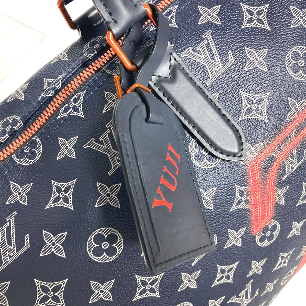 LOUIS VUITTON Boston Duffel bag M43684 Monogram canvas Navy Monogram ink upside down Keepall 50