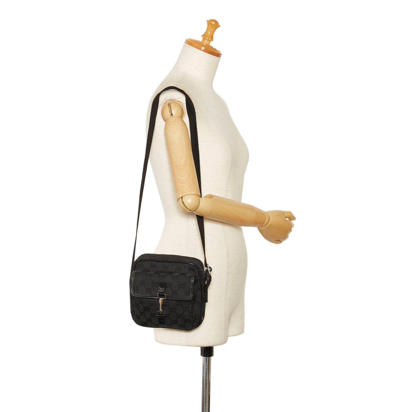 GUCCI GG Canvas Jackie Crossbody Bag