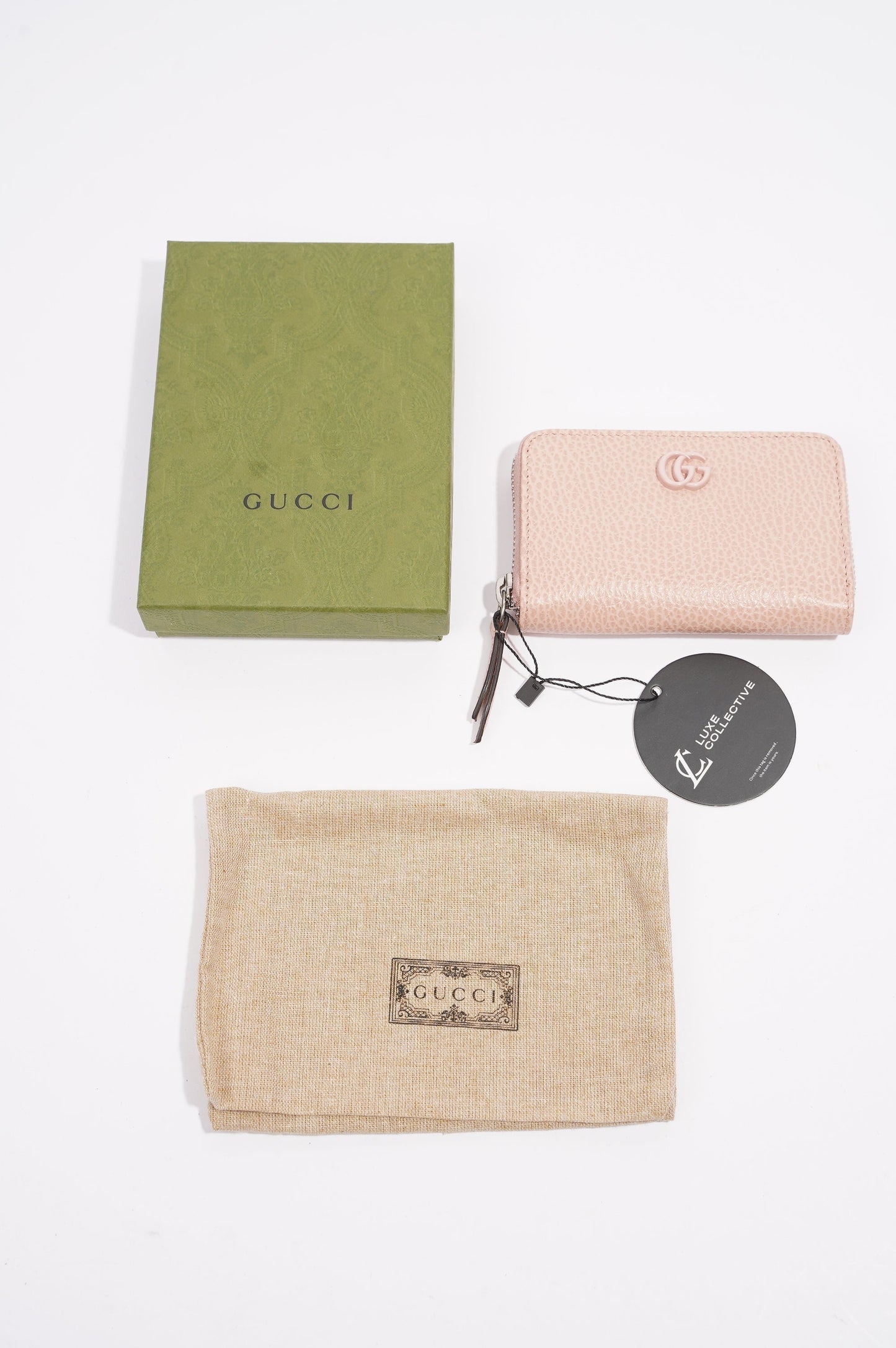 Gucci Zip Around Purse Pink Leather