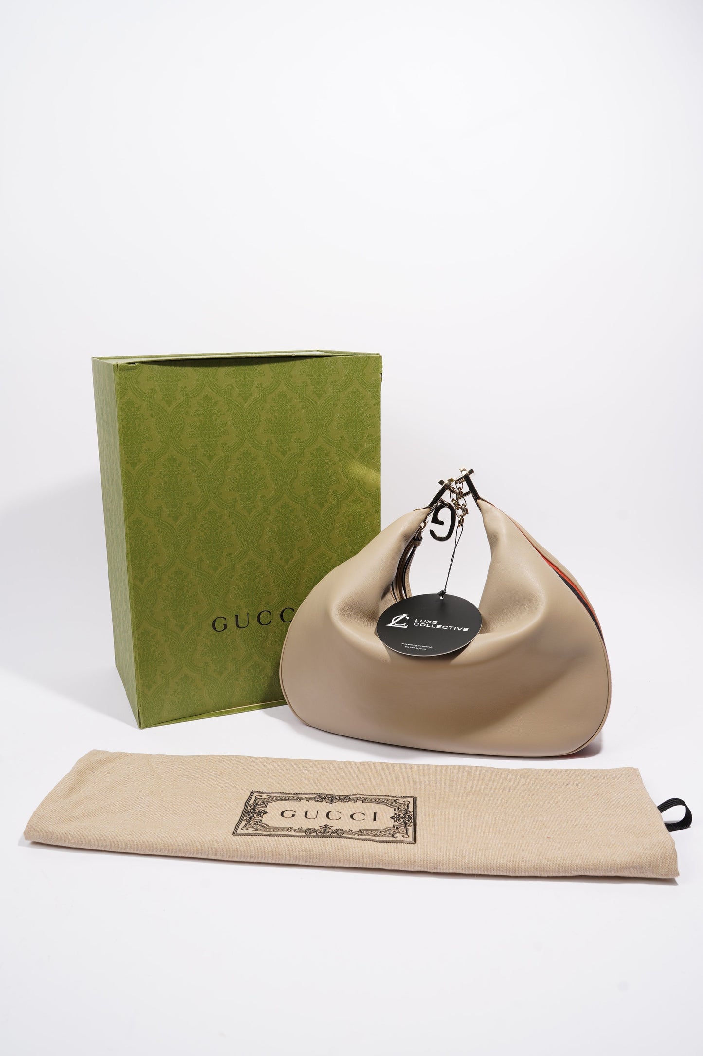 Gucci Attache Bag Cream / Red / Blue Leather Large