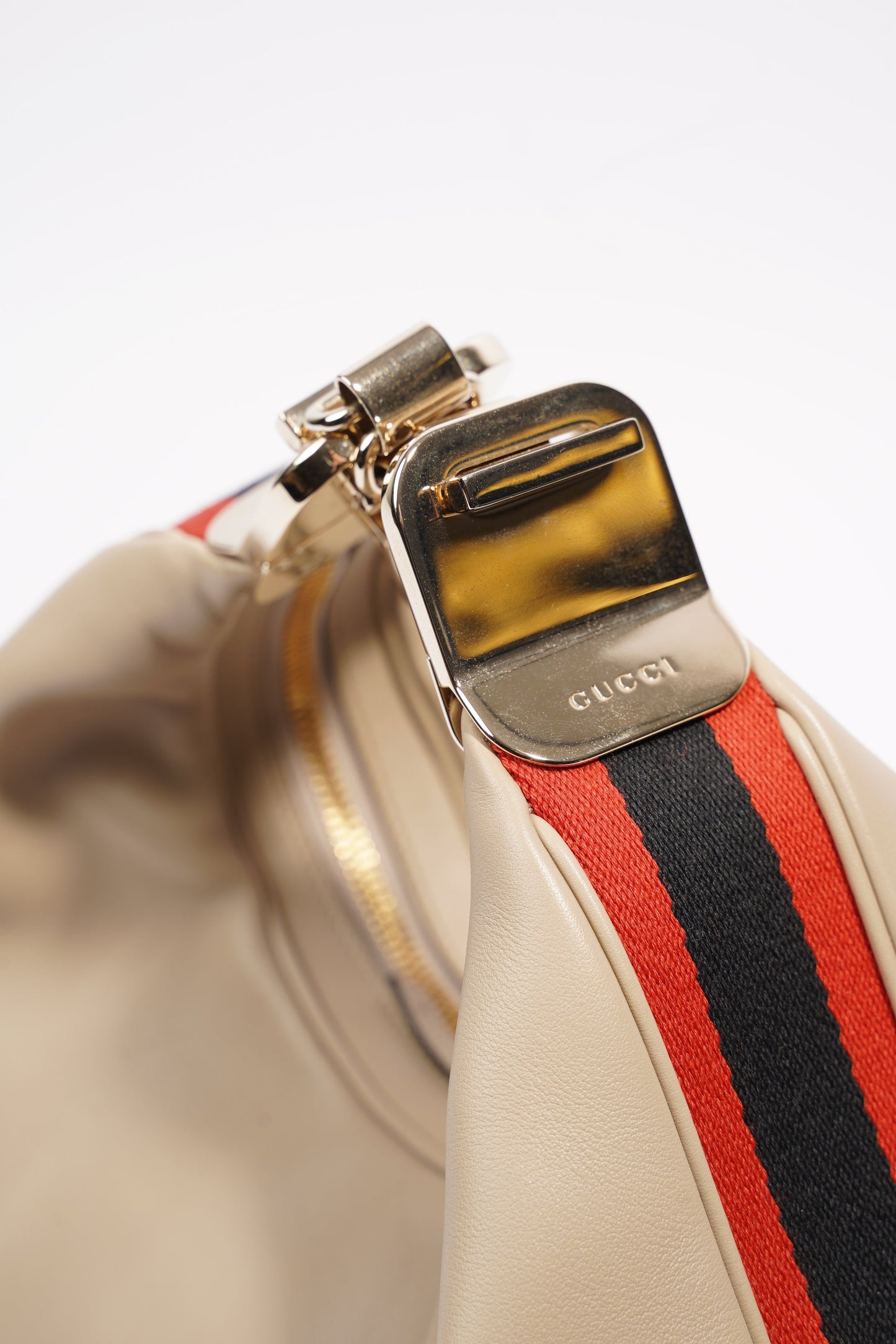 Gucci Attache Bag Cream / Red / Blue Leather Large