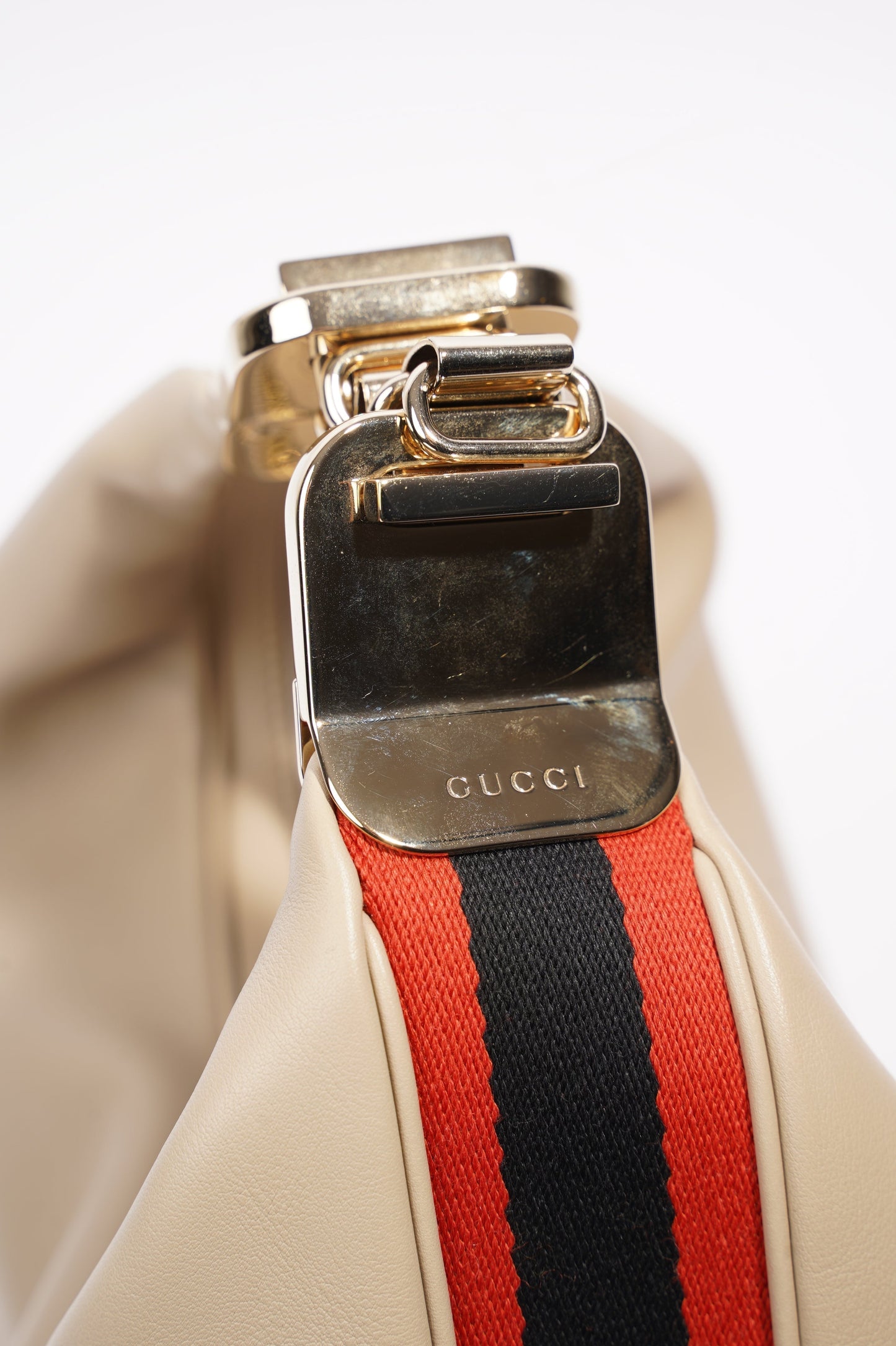 Gucci Attache Bag Cream / Red / Blue Leather Large