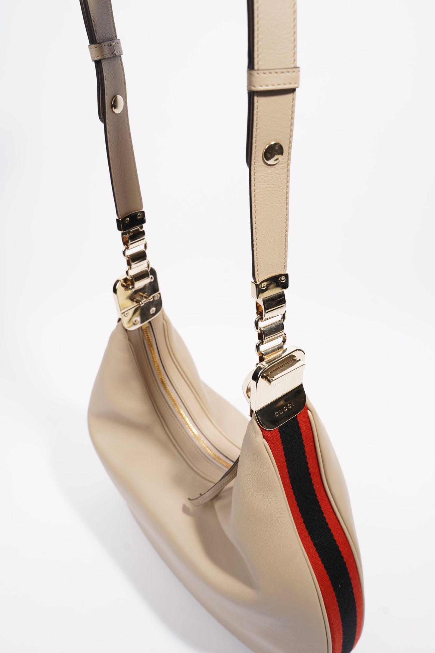 Gucci Attache Bag Cream / Red / Blue Leather Large