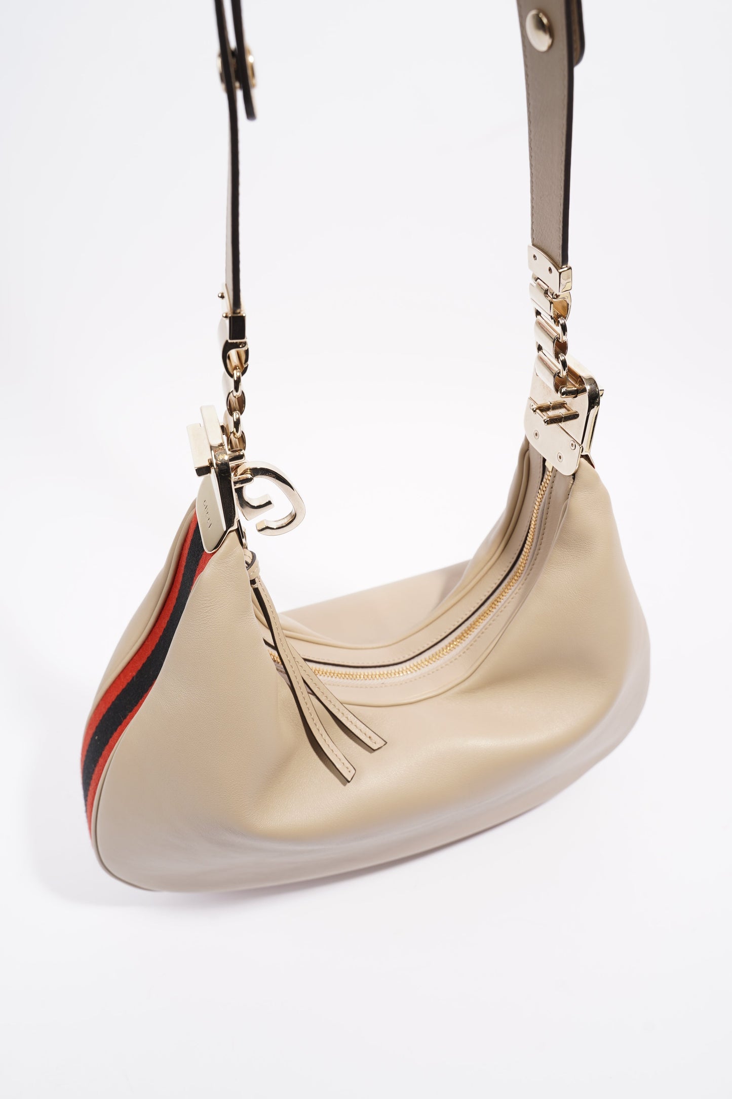 Gucci Attache Bag Cream / Red / Blue Leather Large