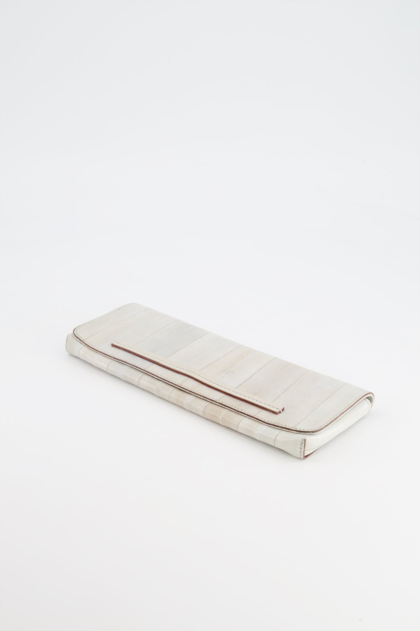 Gucci Light Grey Small Rectangular Leather Clutch Bag