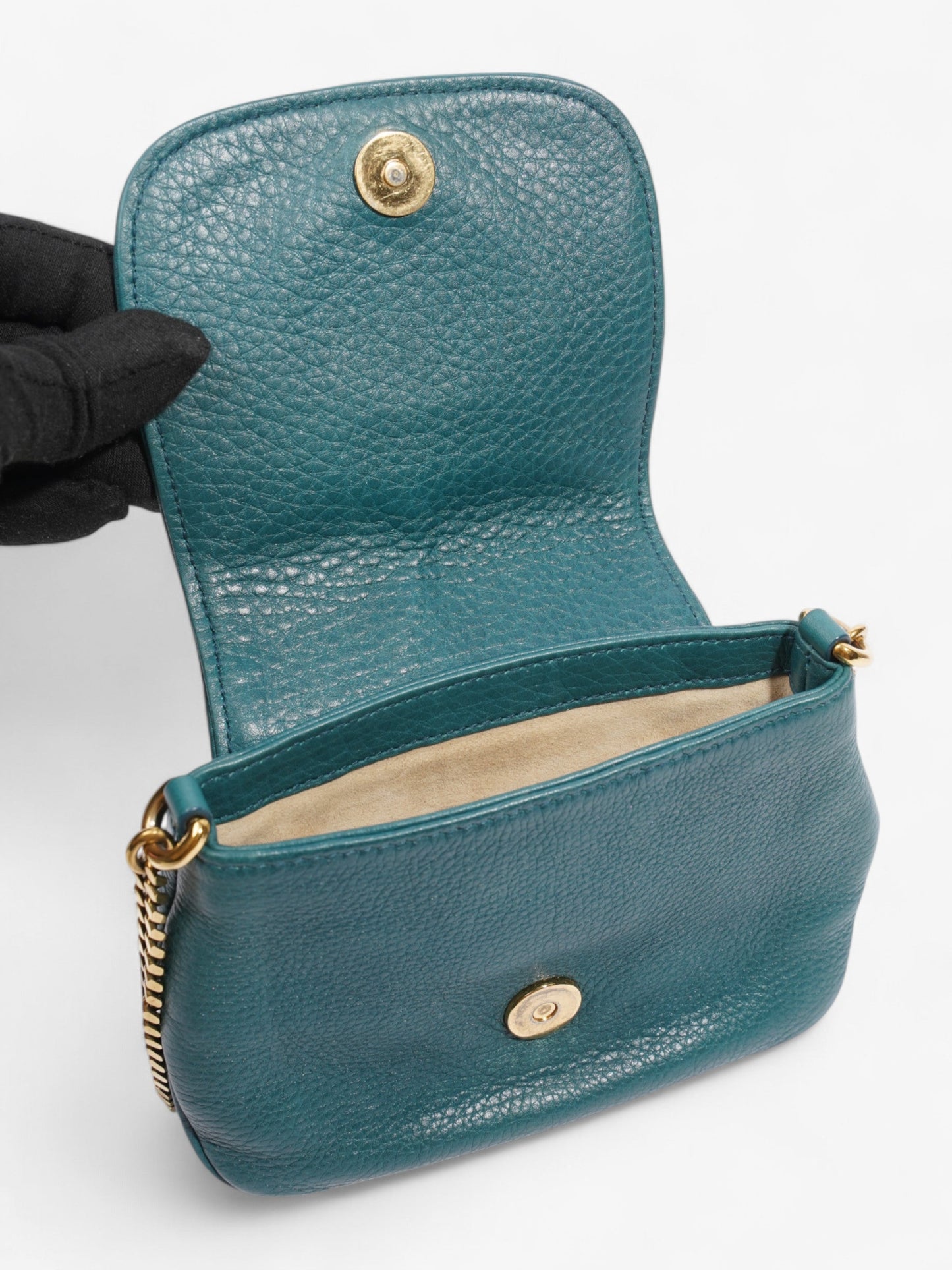 Gucci 1973 Crossbody Teal Leather