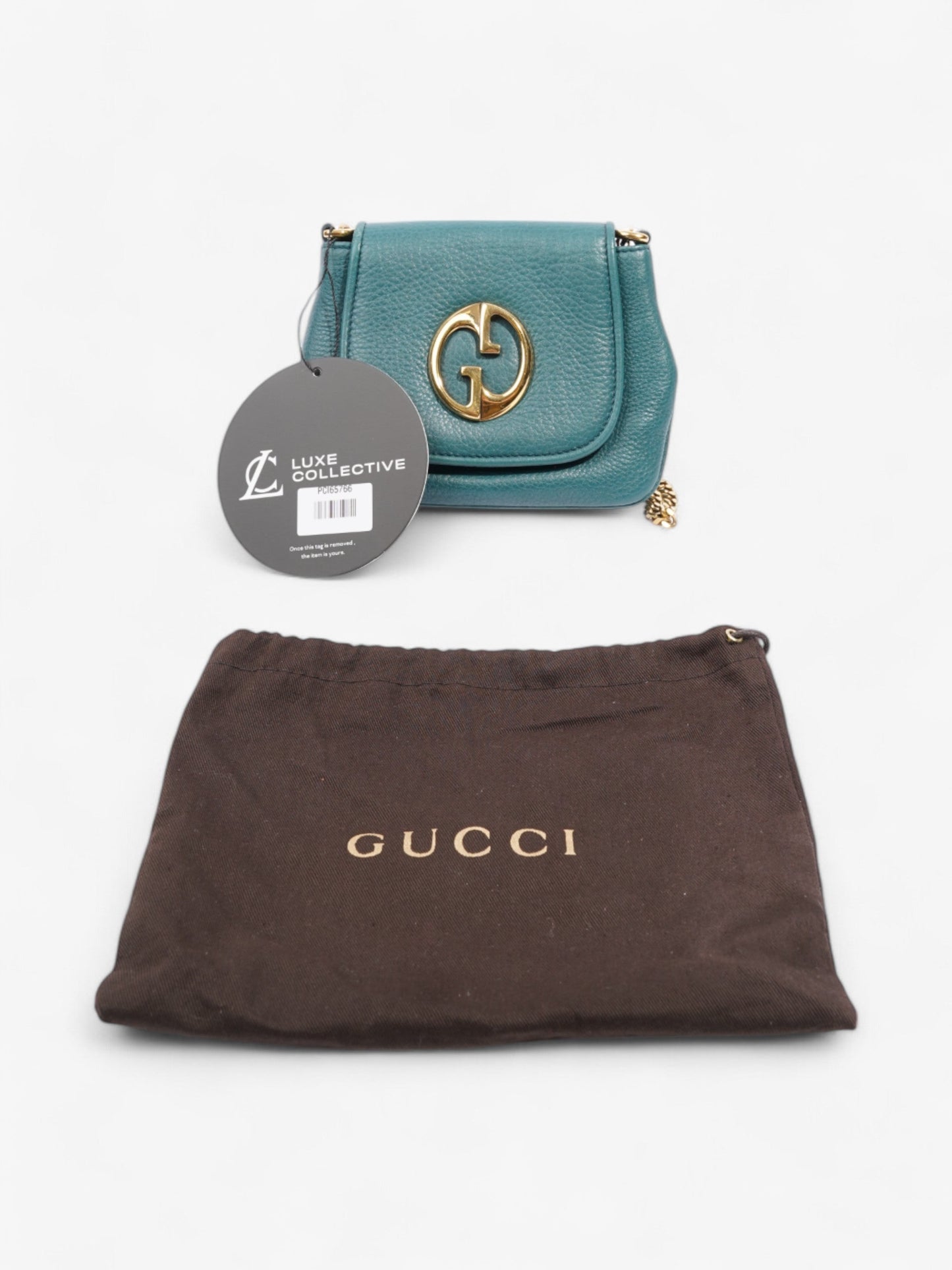 Gucci 1973 Crossbody Teal Leather