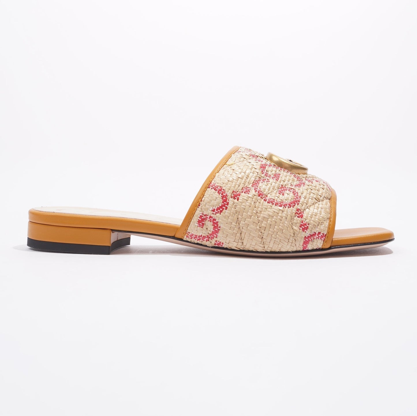 Gucci Jolie GG Beige / Red Raffia EU 38 UK 5