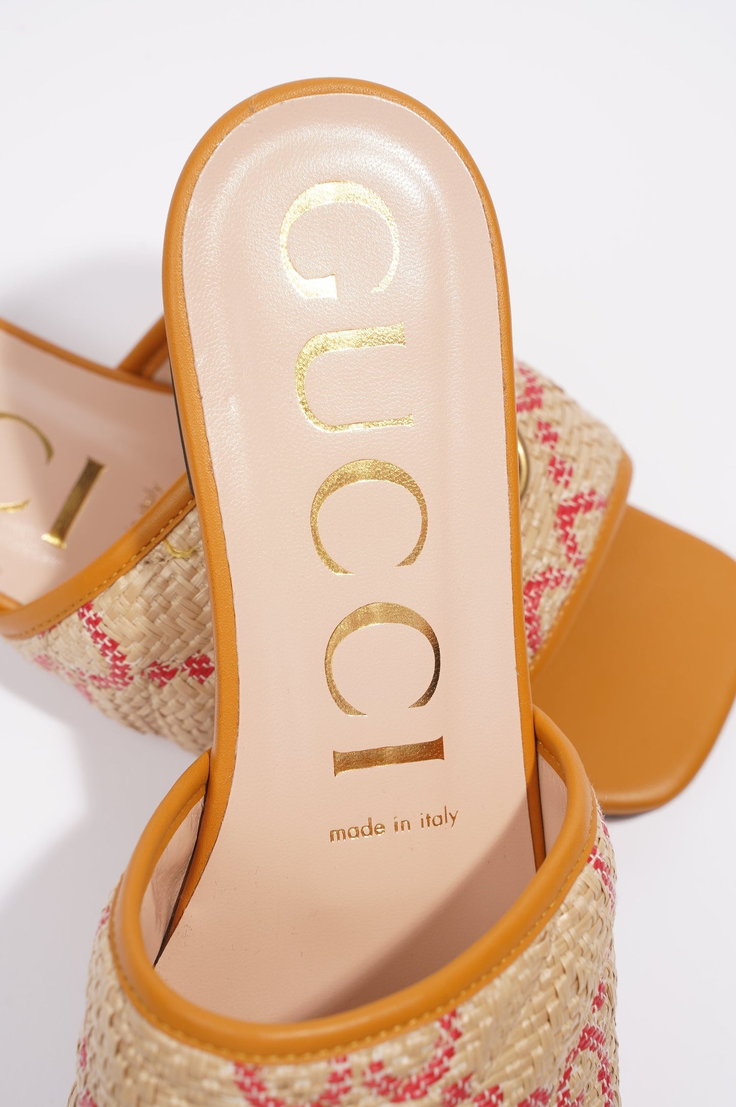Gucci Jolie GG Beige / Red Raffia EU 38 UK 5