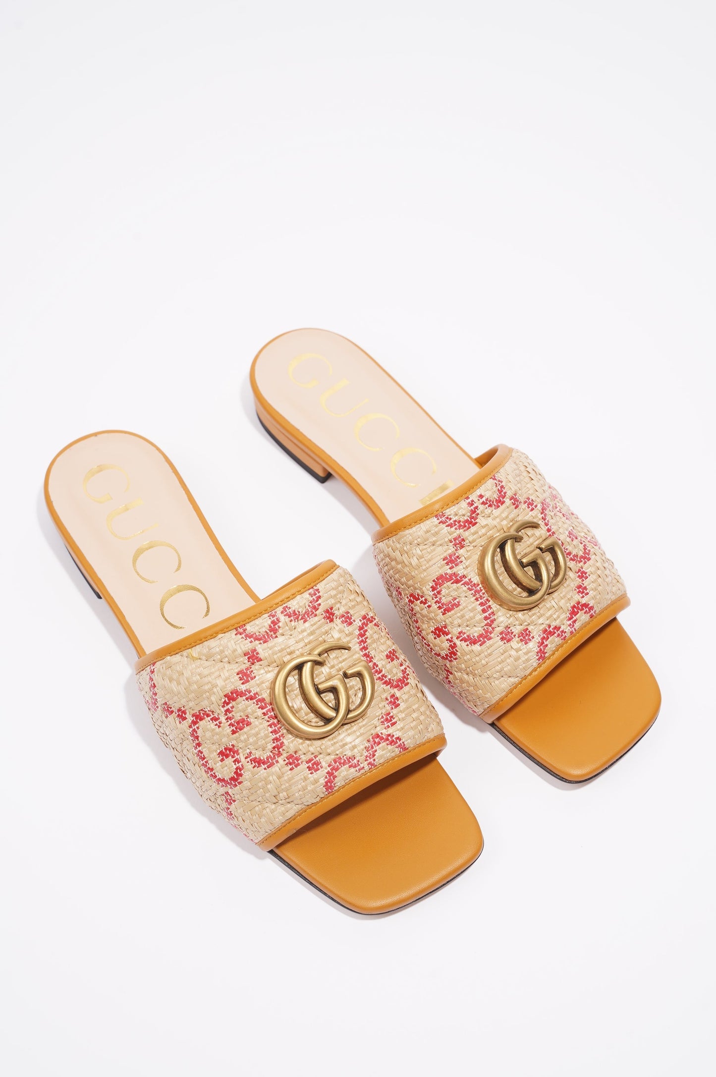Gucci Jolie GG Beige / Red Raffia EU 38 UK 5