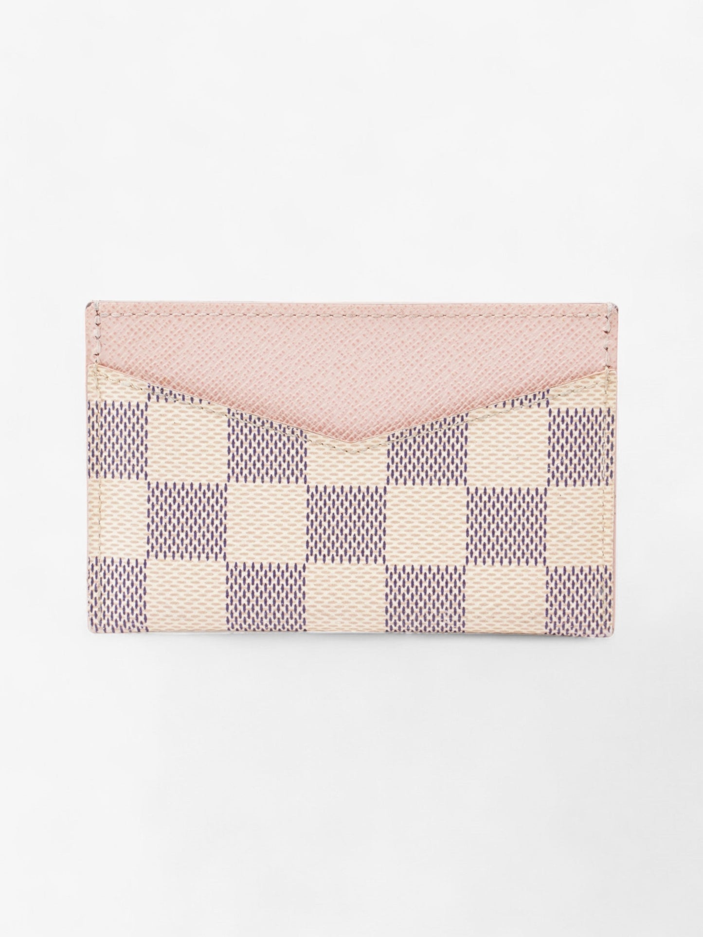 Louis Vuitton Daily Card Holder Damier Azur / Ballerine Pink Coated Canvas