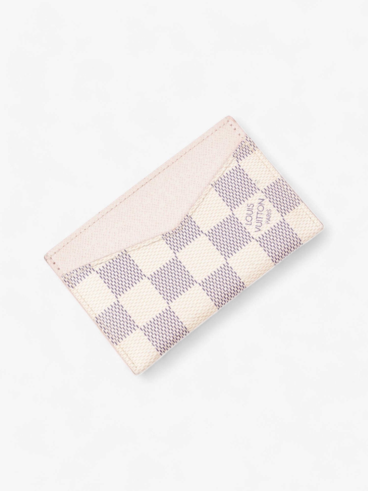 Louis Vuitton Daily Card Holder Damier Azur / Ballerine Pink Coated Canvas