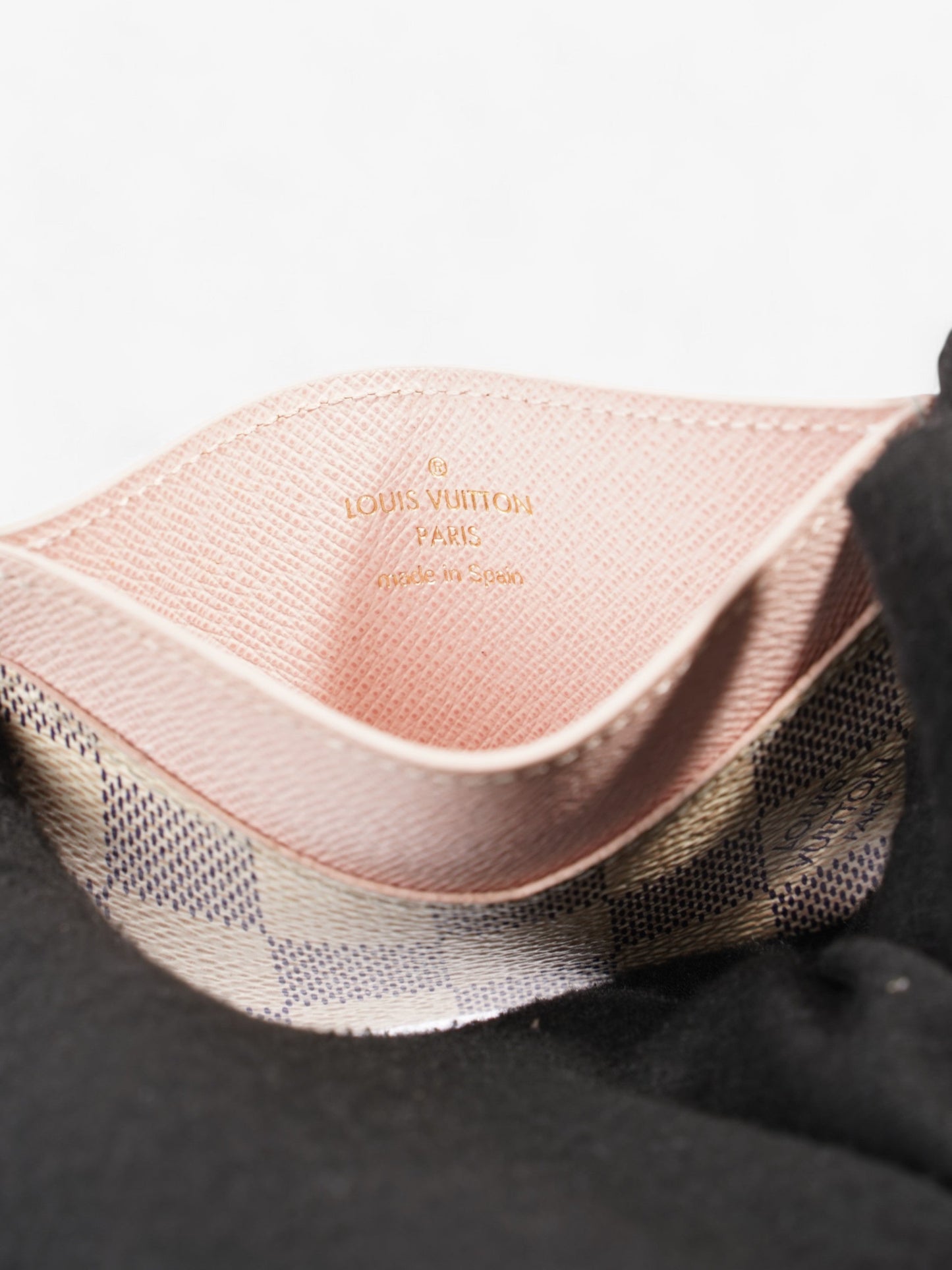 Louis Vuitton Daily Card Holder Damier Azur / Ballerine Pink Coated Canvas