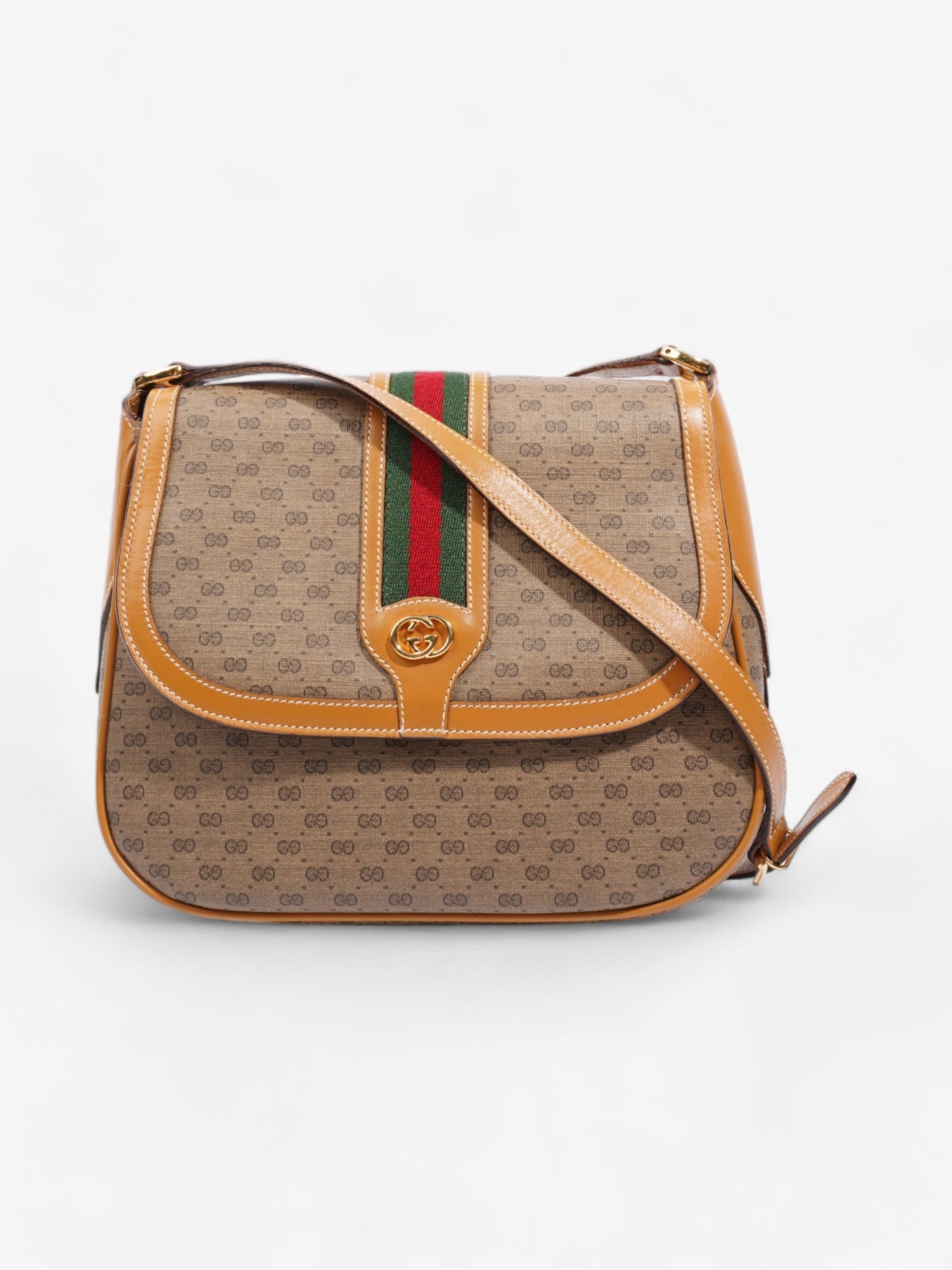 Gucci Vintage Web Crossbody GG Supreme / Green / Red Canvas