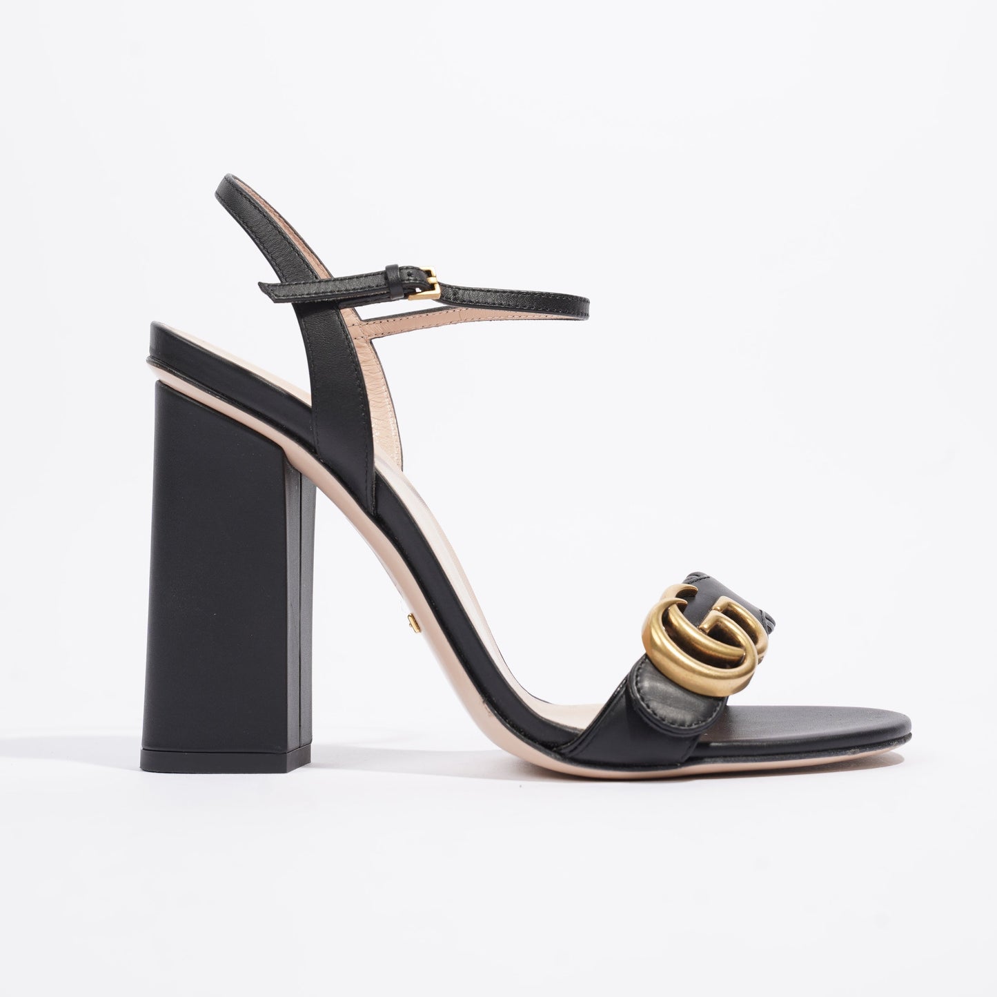 Gucci GG Marmont Sandals Black Leather EU 39 UK 6