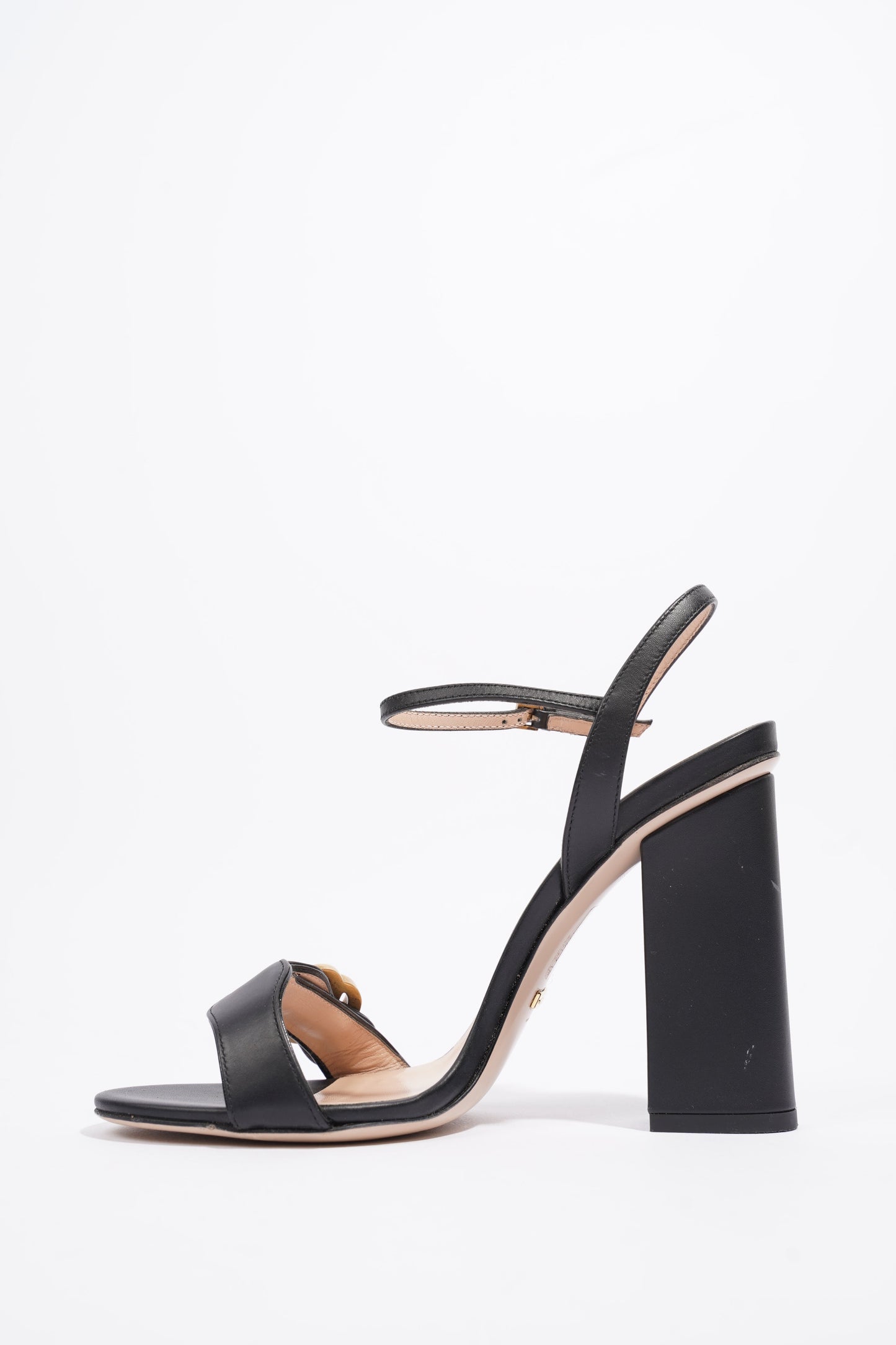Gucci GG Marmont Sandals Black Leather EU 39 UK 6