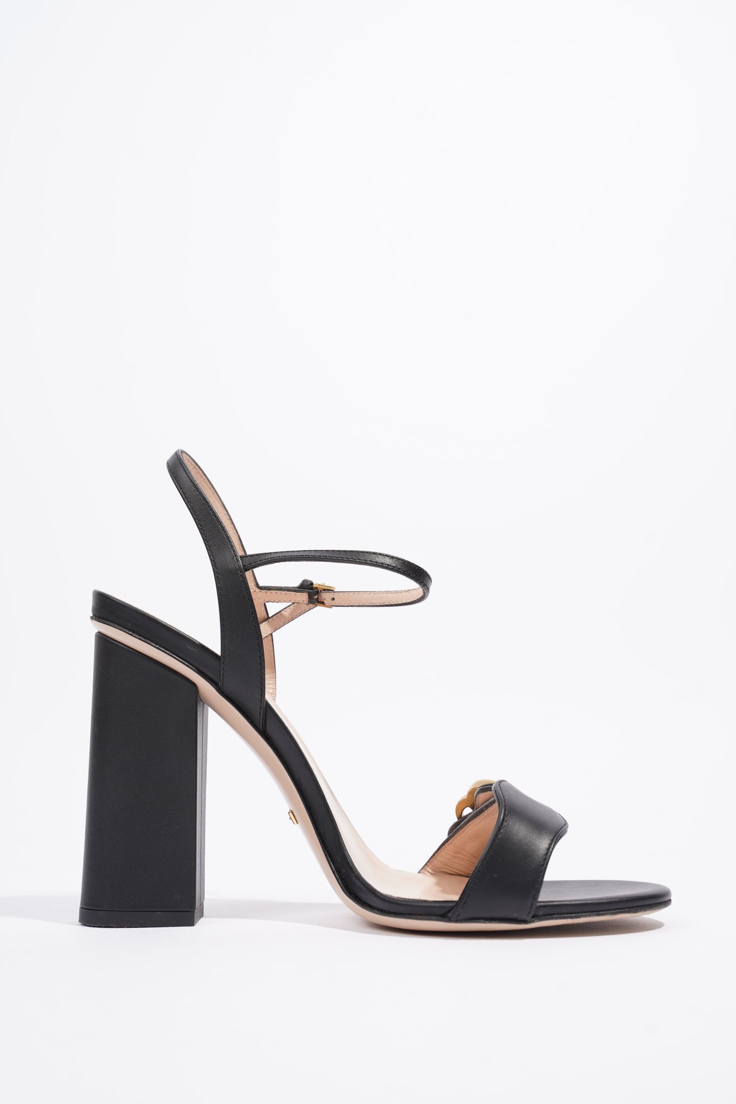 Gucci GG Marmont Sandals Black Leather EU 39 UK 6
