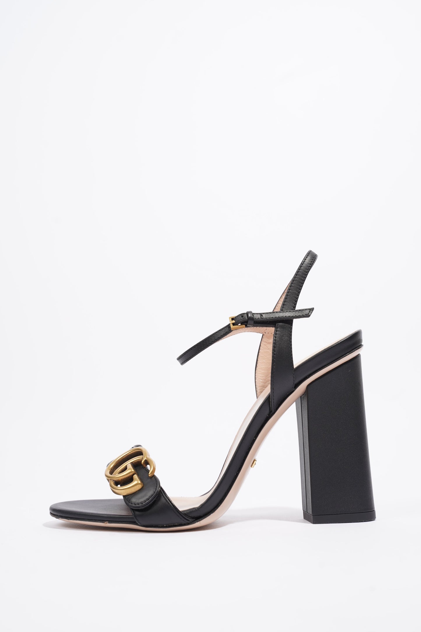 Gucci GG Marmont Sandals Black Leather EU 39 UK 6
