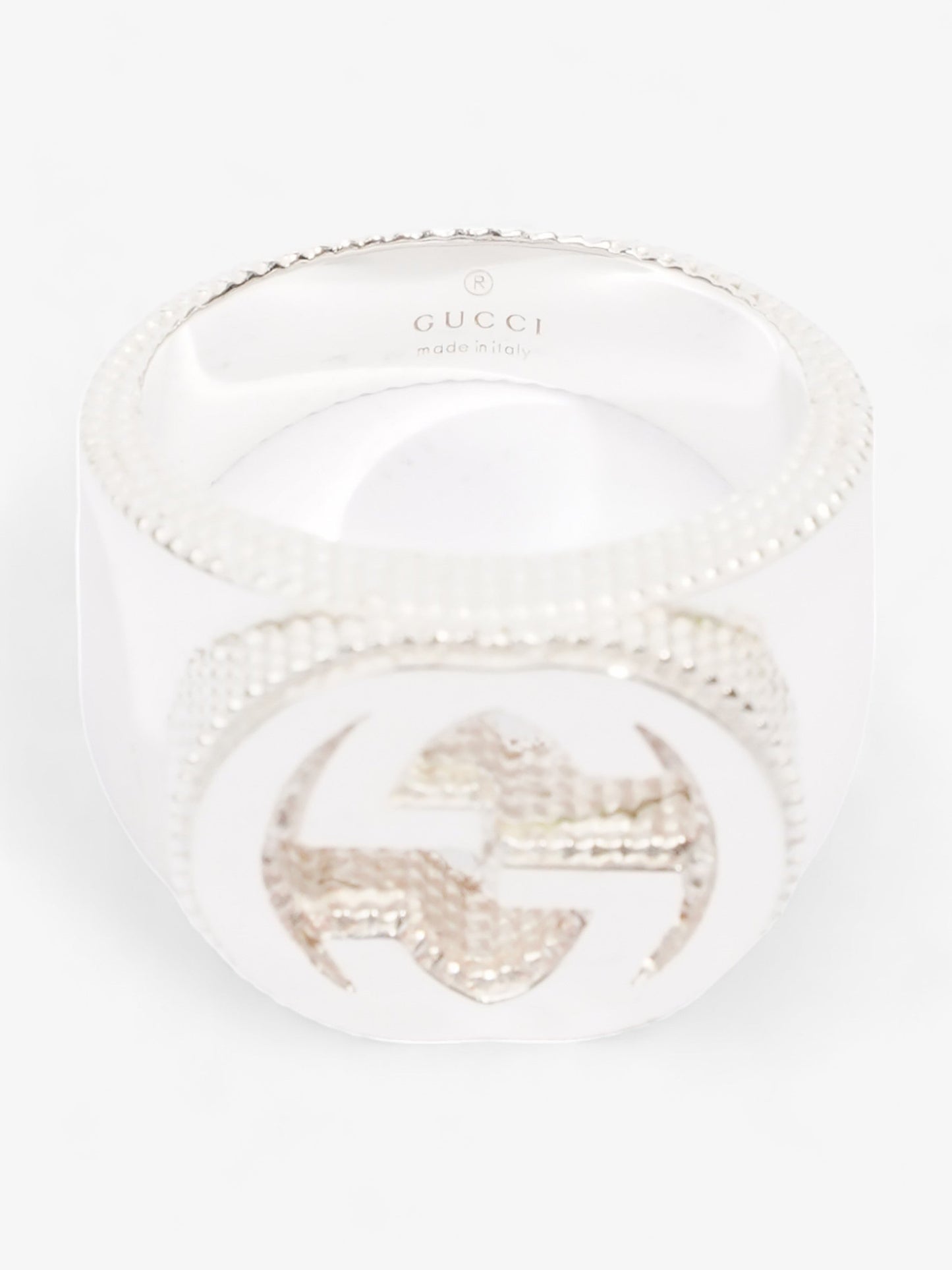 Gucci Interlocking G Ring Silver Silver Sterling 15 (55mm