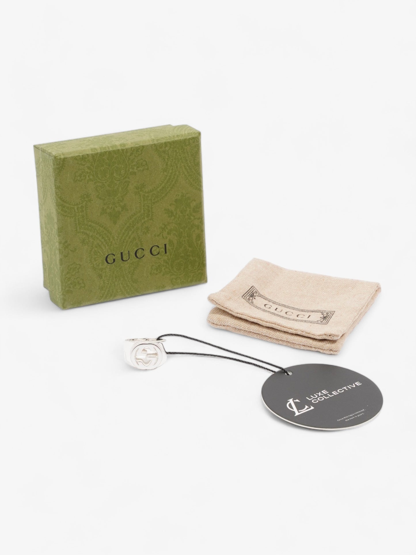 Gucci Interlocking G Ring Silver Silver Sterling 15 (55mm