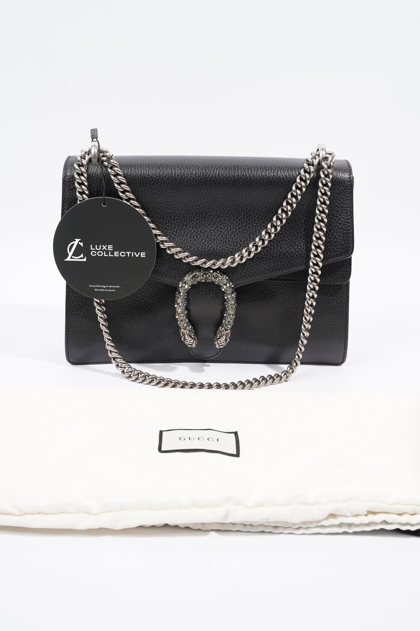 Gucci Dionysus Black Leather Medium