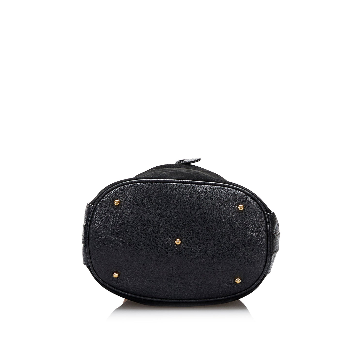 Gucci Suede Bamboo Bucket Satchel