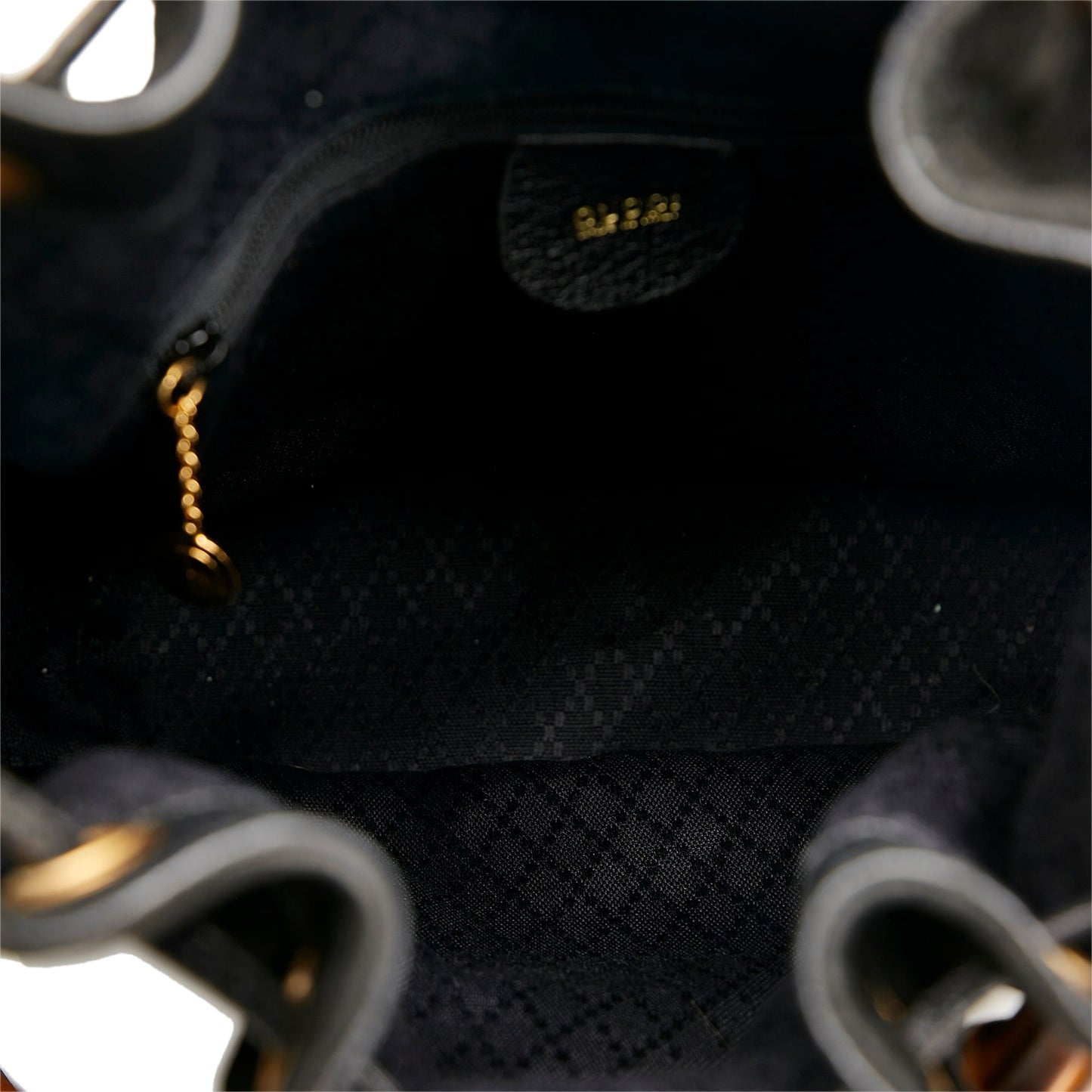 Gucci Suede Bamboo Bucket Satchel