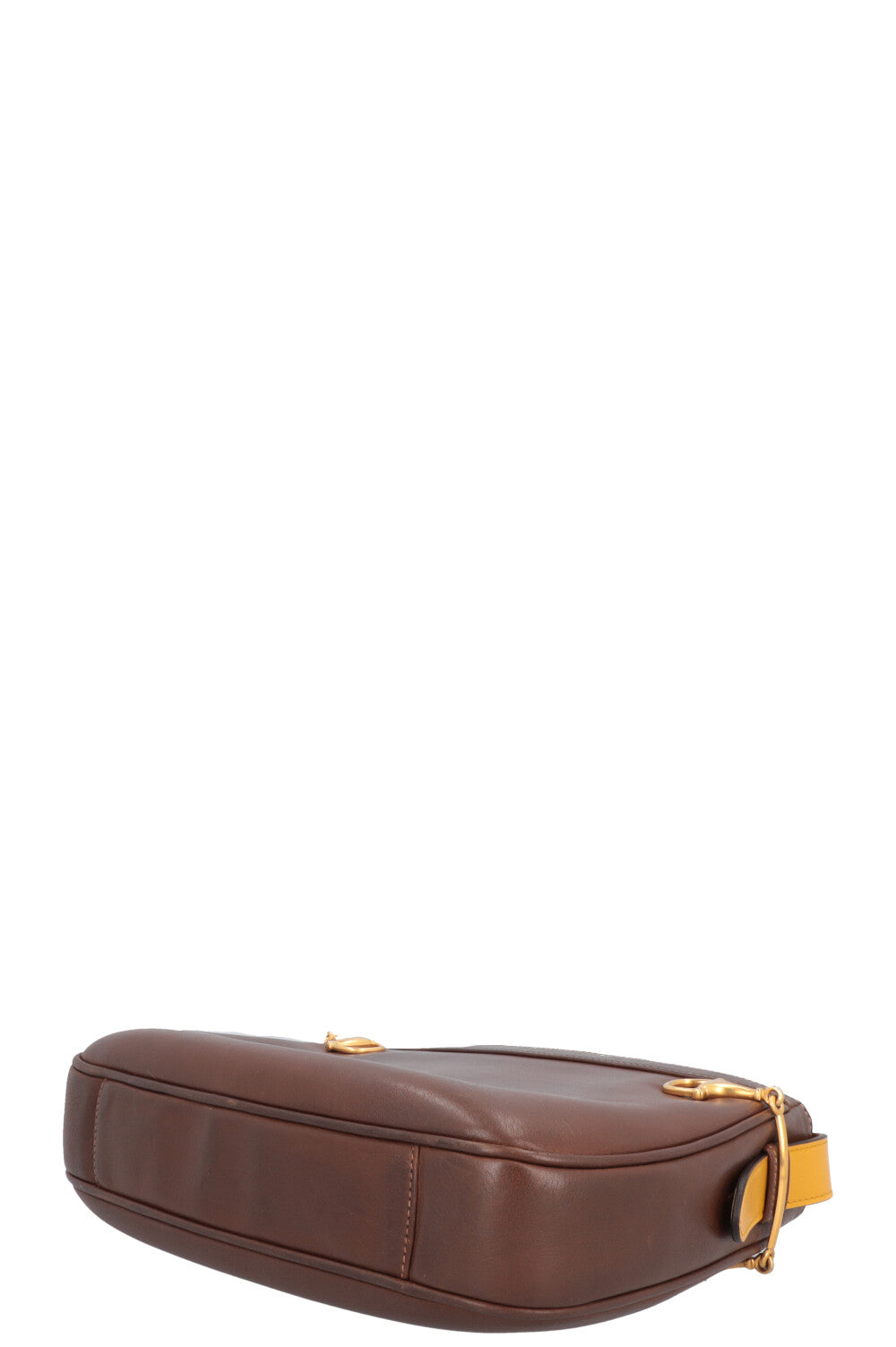 GUCCI Horsebit Crossbody Bag Brown Yellow